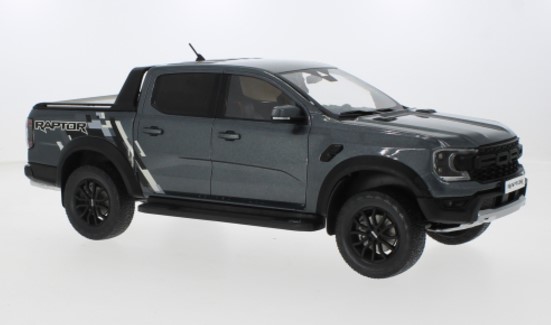 Ford Ranger Raptor 2023 Dark Grey Metallic - 1:18